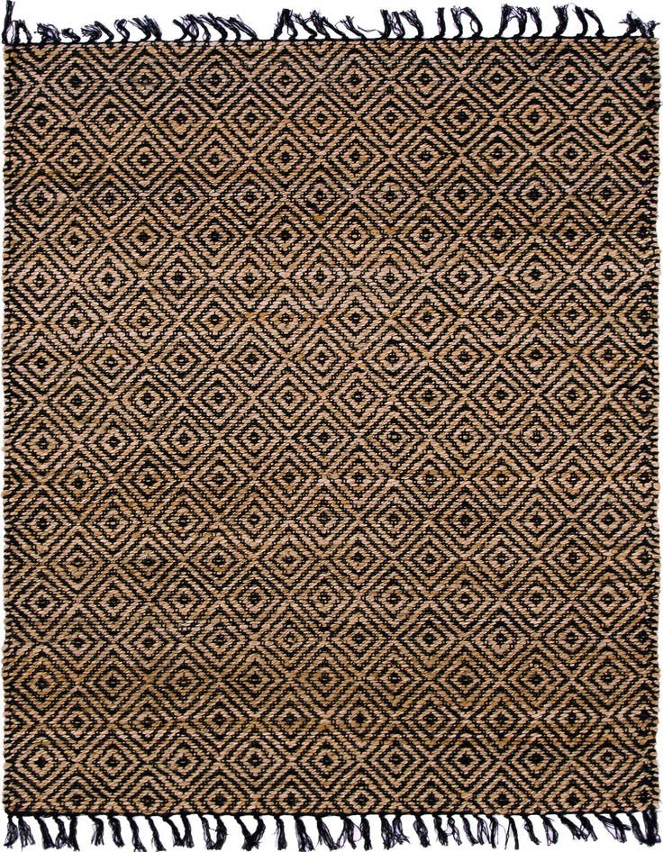 Detail image of  4' 1 x 6' 1  Hand Woven Braided Jute Rug