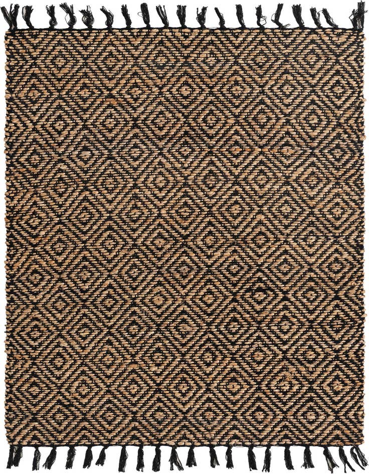 Detail image of 3' 3 x 5' 1 Hand Woven Braided Jute Rug