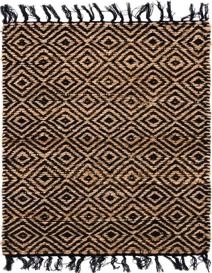 Detail image of  2' x 3' 1  Hand Woven Braided Jute Rug