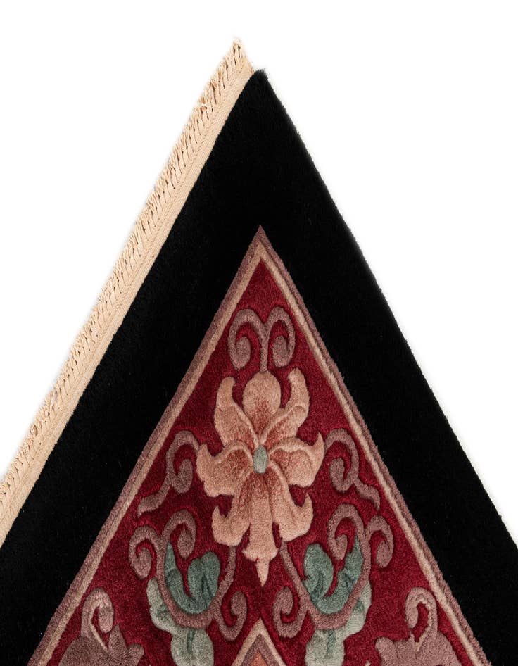 Detail image of  7' x 10' 3  Hand Knotted Carved Pekin Wool Rug