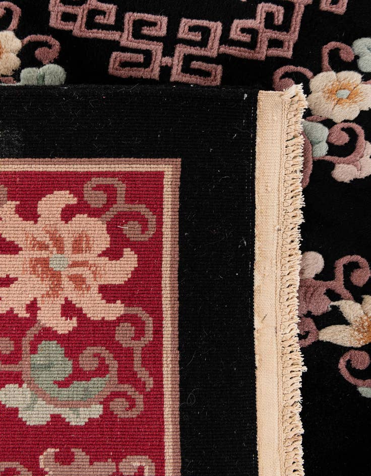 Detail image of  7' x 10' 3  Hand Knotted Carved Pekin Wool Rug