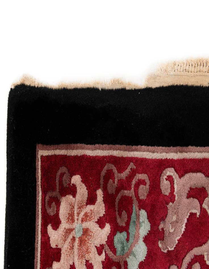 Detail image of  7' x 10' 3  Hand Knotted Carved Pekin Wool Rug