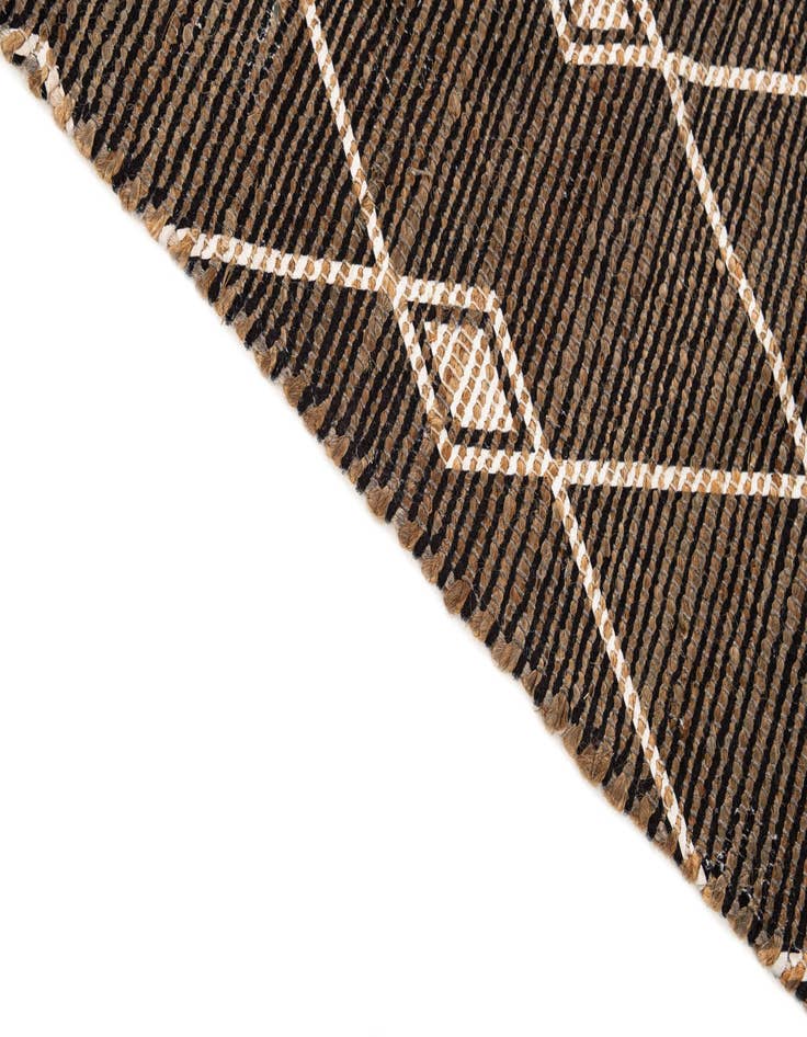 Detail image of  4' 2 x 6'  Hand Braided Chenille Jute Rug