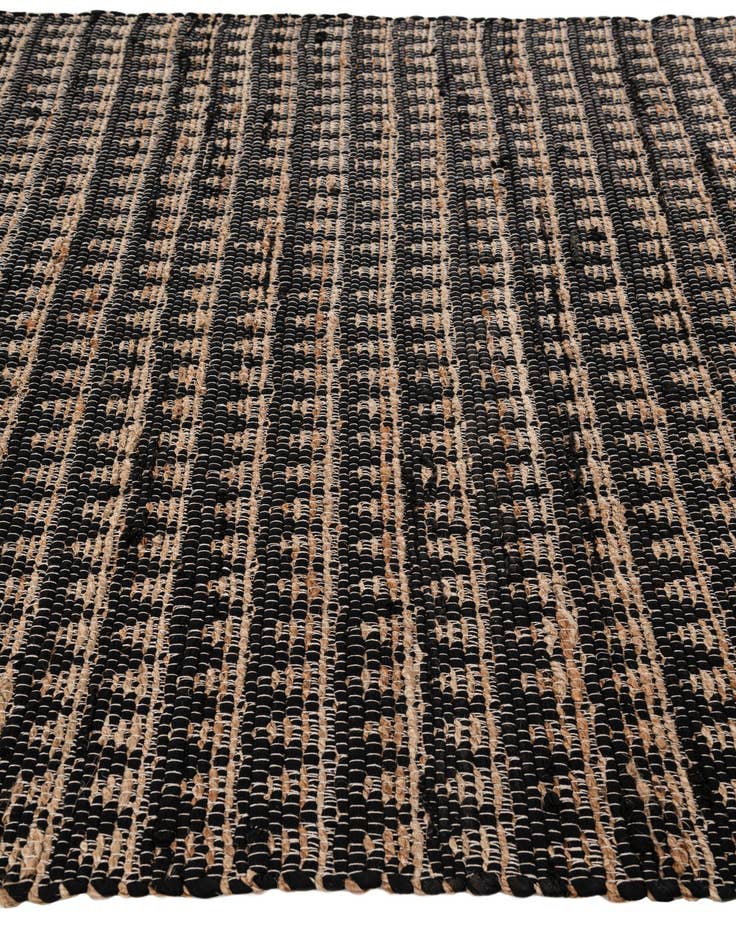 Detail image of  6' x 8' 7  Hand Woven Chindi Jute Rug