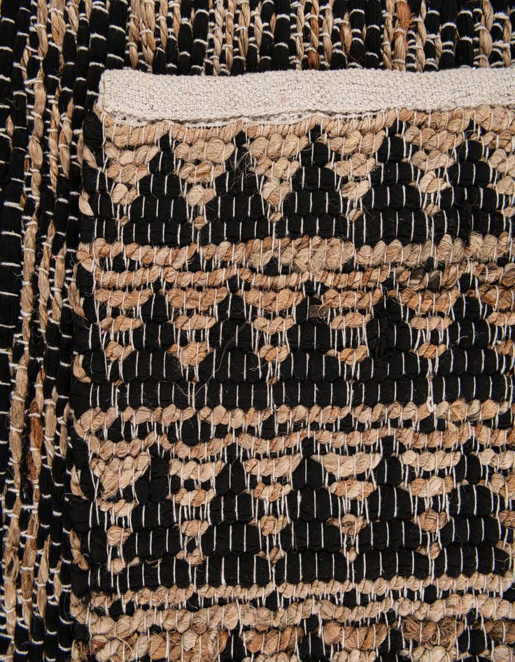 Detail image of  6' x 8' 7  Hand Woven Chindi Jute Rug