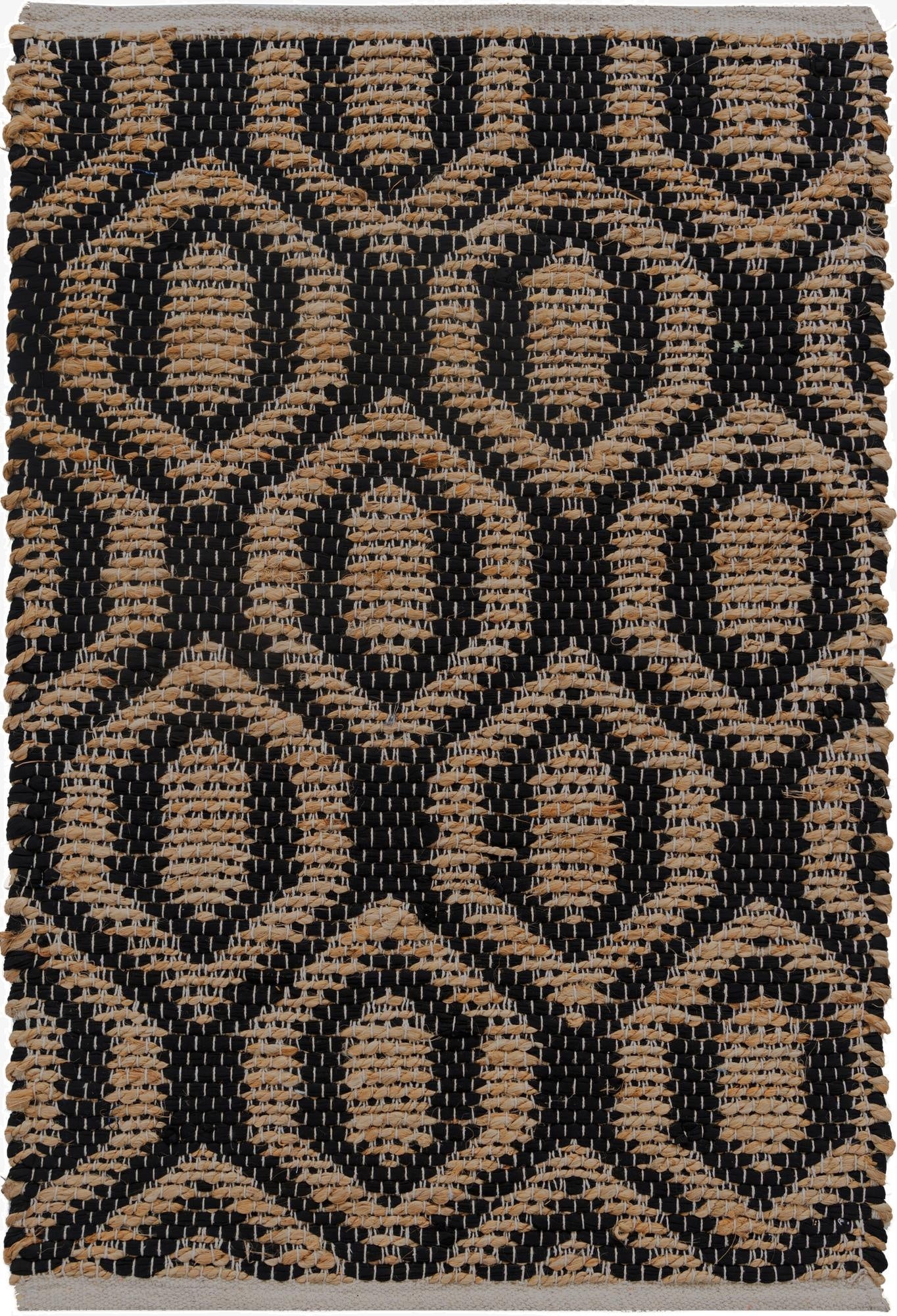  2' x 3' 1  Hand Woven Chindi Jute Rug
