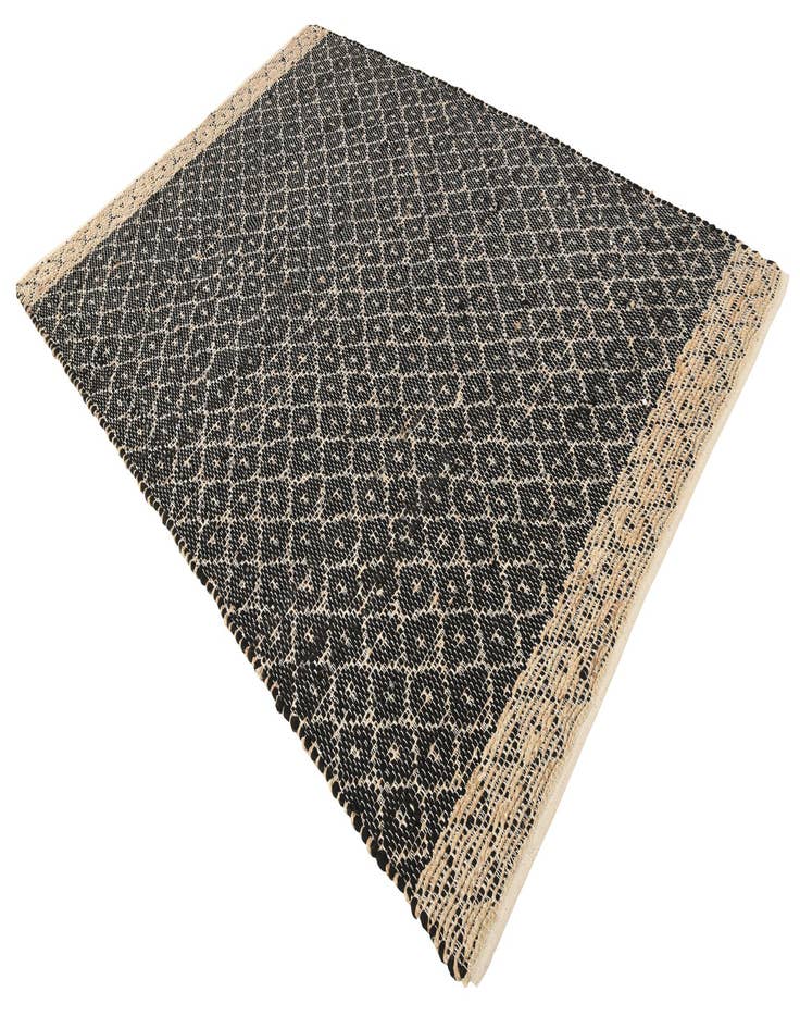 Detail image of  6' 1 x 9'  Hand Woven Chindi Trellis Rug