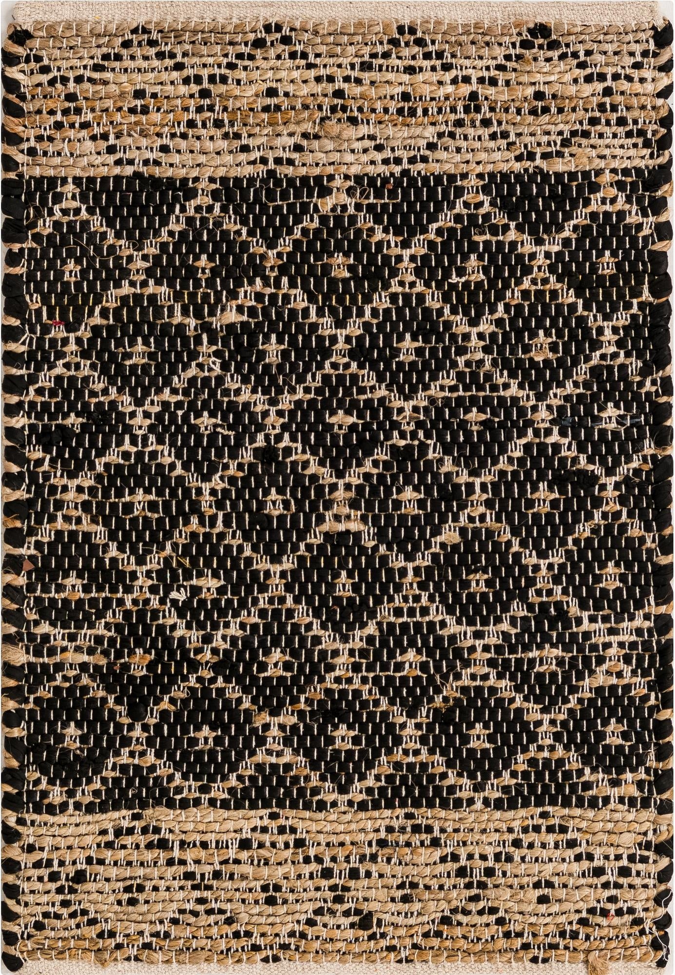  2' x 3' 1  Hand Woven Chindi Trellis Rug