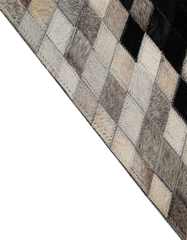 Detail image of  8' 1 x 9' 11 Cowhide - Patchwork Rug