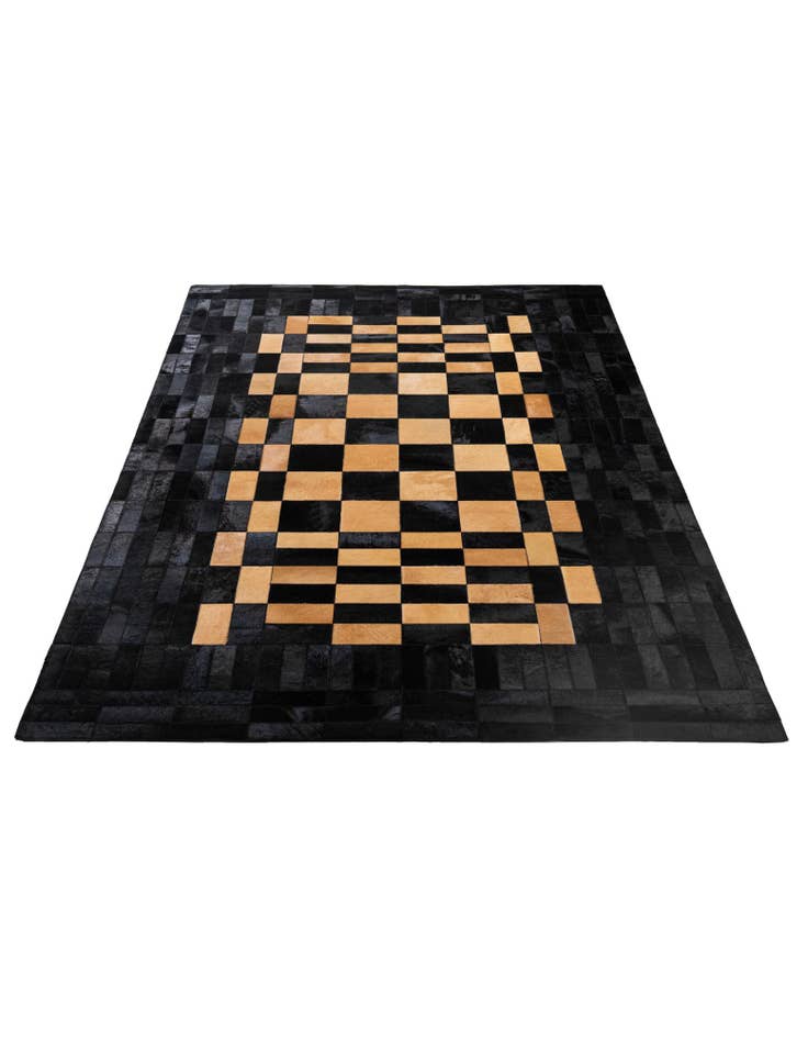 Detail image of  5' 1 x 8' 1 Cowhide - Patchwork Rug