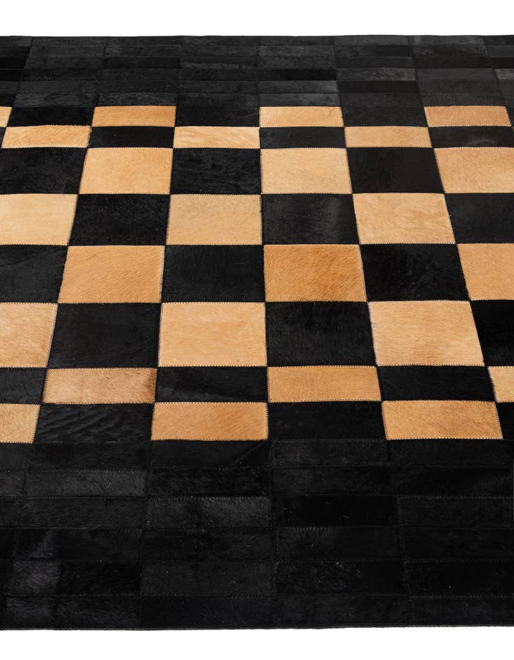 Detail image of  5' 1 x 8' 1 Cowhide - Patchwork Rug