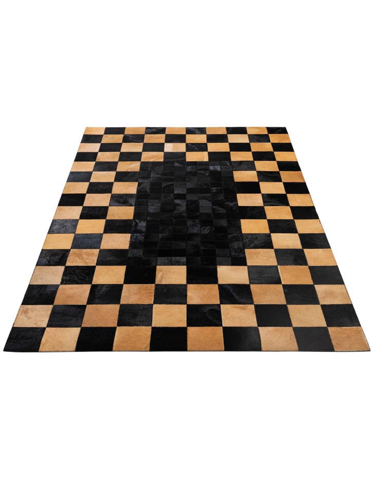 Detail image of  5' 1 x 8' 1 Cowhide - Patchwork Rug