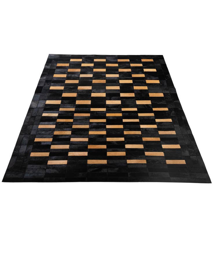 Detail image of  5' 1 x 8' Cowhide - Patchwork Rug