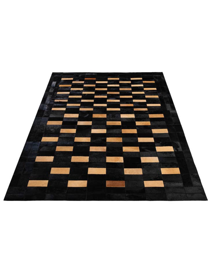 Detail image of  5' 1 x 7' 11 Cowhide - Patchwork Rug