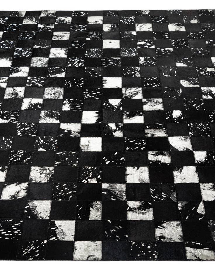 Detail image of  5' x 7' 11 Cowhide - Patchwork Rug