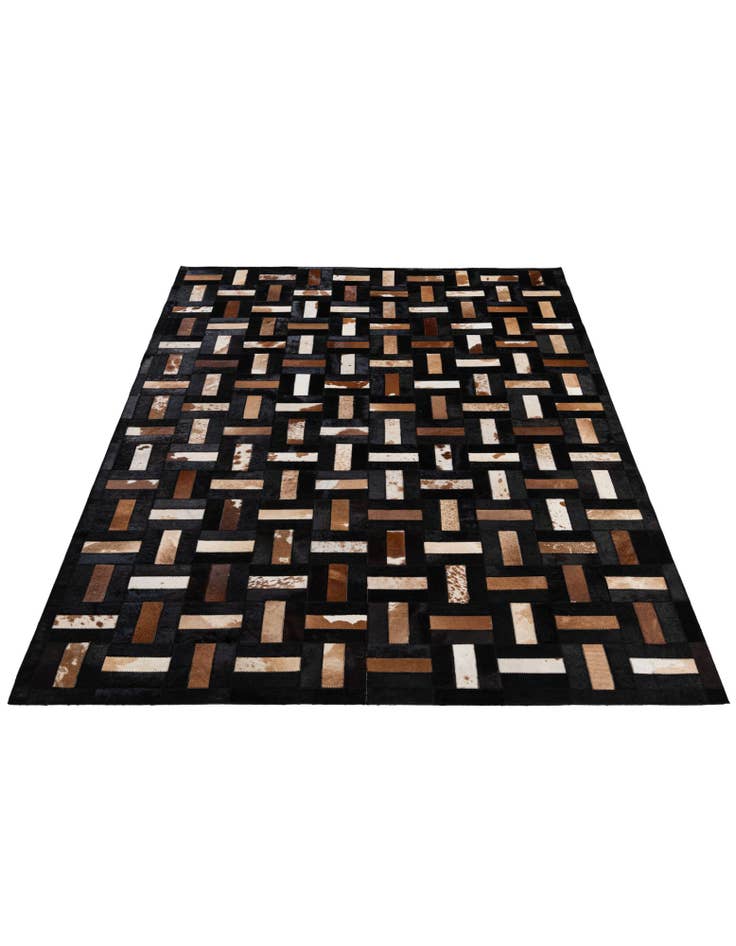 Detail image of  5' 3 x 8' 1 Cowhide - Patchwork Rug