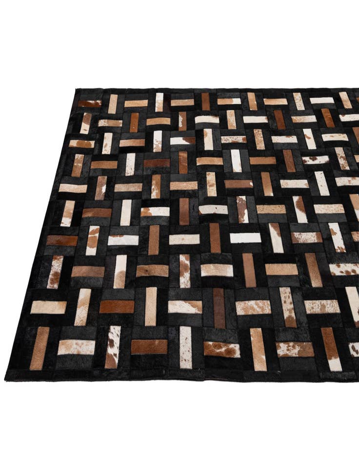 Detail image of  5' 3 x 8' 1 Cowhide - Patchwork Rug