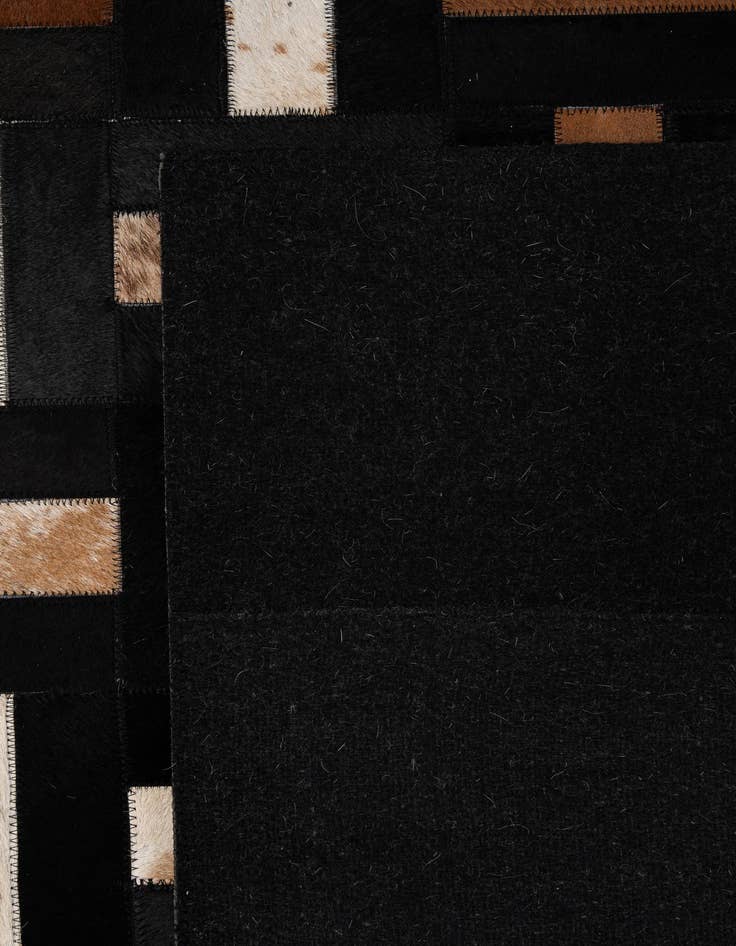 Detail image of  5' 3 x 8' 1 Cowhide - Patchwork Rug