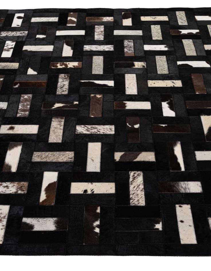 Detail image of  5' 3 x 8' 1 Cowhide - Patchwork Rug