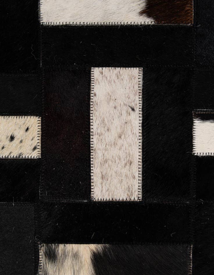 Detail image of  5' 3 x 8' 1 Cowhide - Patchwork Rug