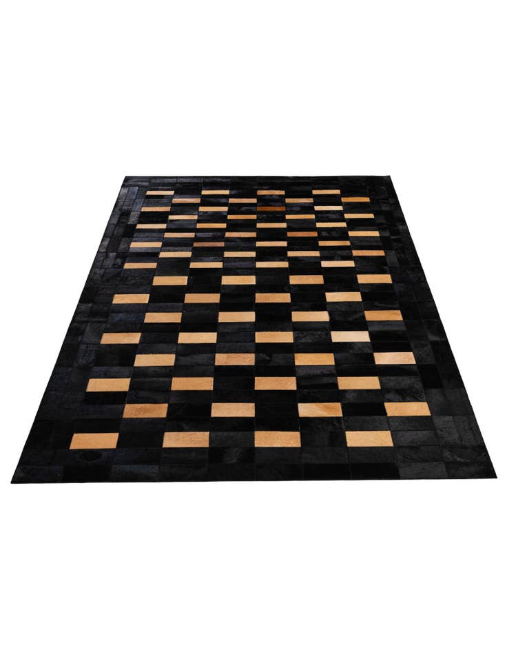 Detail image of  5' 1 x 7' 11 Cowhide - Patchwork Rug