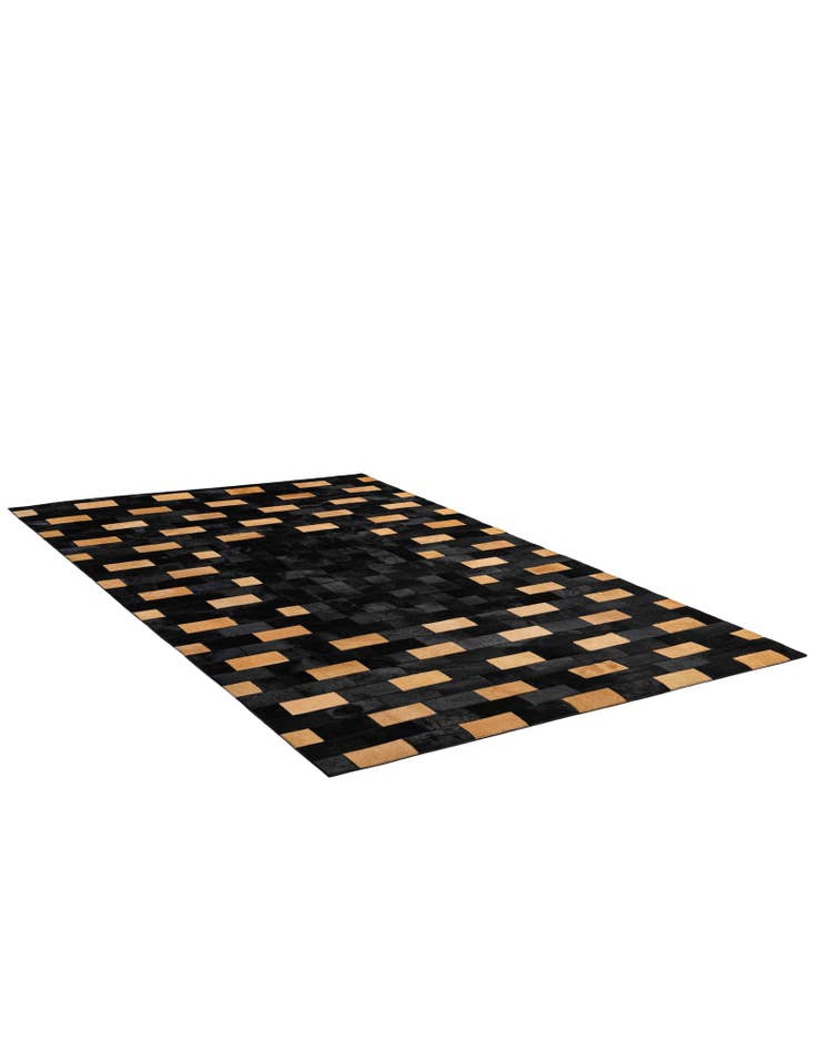 Detail image of  5' 1 x 8' Cowhide - Patchwork Rug