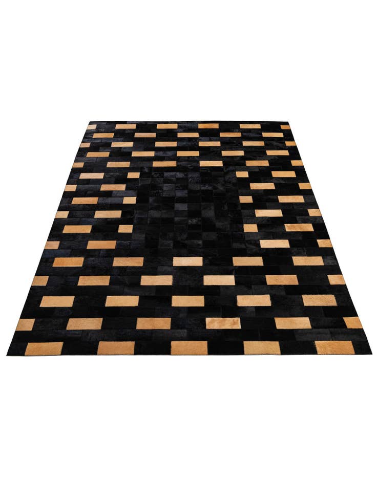 Detail image of  5' 1 x 8' Cowhide - Patchwork Rug