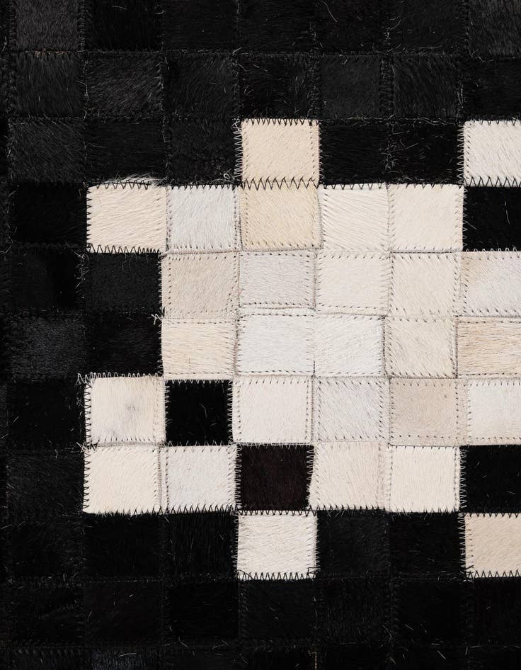 Detail image of  5' x 8' 2 Cowhide - Patchwork Rug