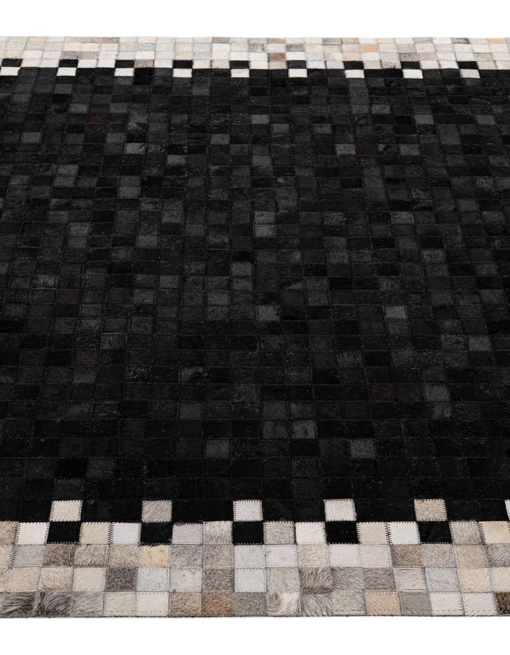 Detail image of  5' 2 x 7' 11 Cowhide - Patchwork Rug