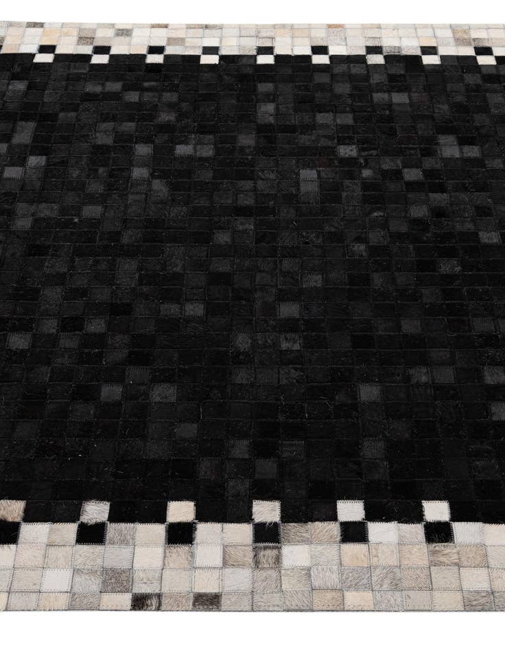 Detail image of  5' 2 x 7' 11 Cowhide - Patchwork Rug