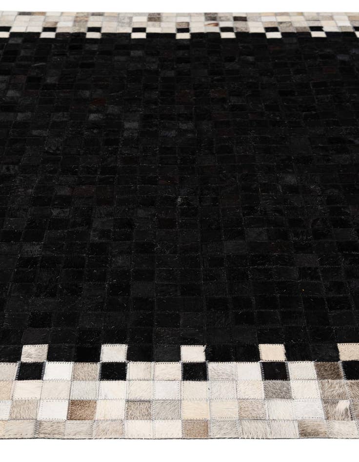 Detail image of  5' 2 x 7' 11 Cowhide - Patchwork Rug