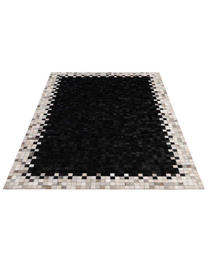 Detail image of  5' 2 x 8' Cowhide - Patchwork Rug