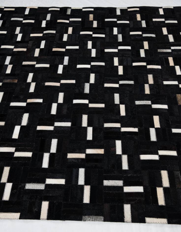 Detail image of  5' 1 x 8' 4 Cowhide Leather Rug