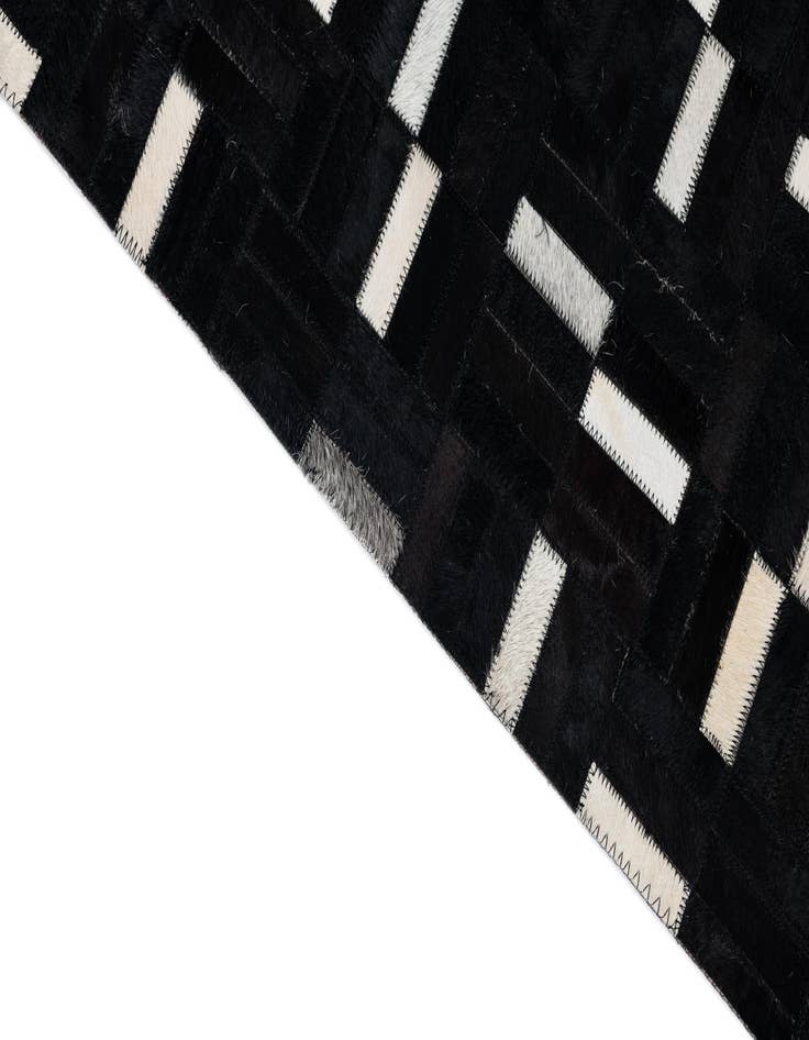 Detail image of  5' 1 x 8' 4 Cowhide Leather Rug