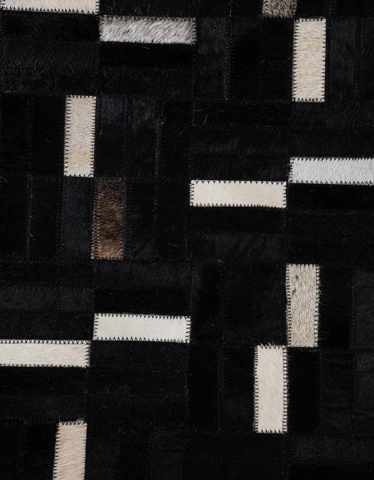 Detail image of  5' 1 x 8' 4 Cowhide Leather Rug