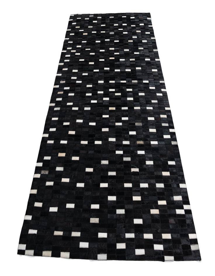 Detail image of  5' 1 x 8' 1 Cowhide Leather Rug