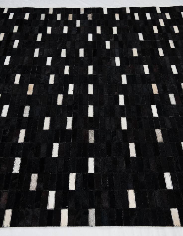 Detail image of  5' 1 x 8' 1 Cowhide Leather Rug