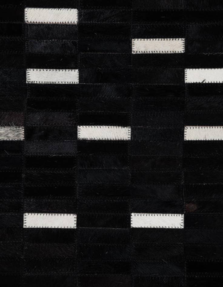 Detail image of  5' 1 x 8' 1 Cowhide Leather Rug