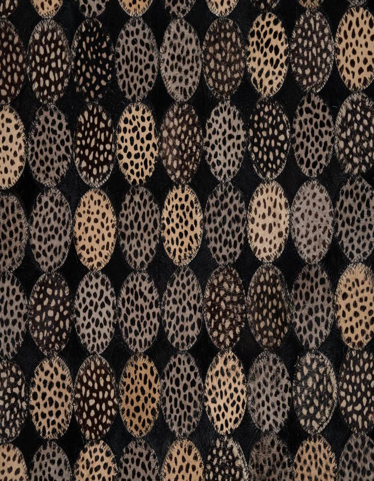 Detail image of  5' 1 x 8' Cowhide Leather Rug