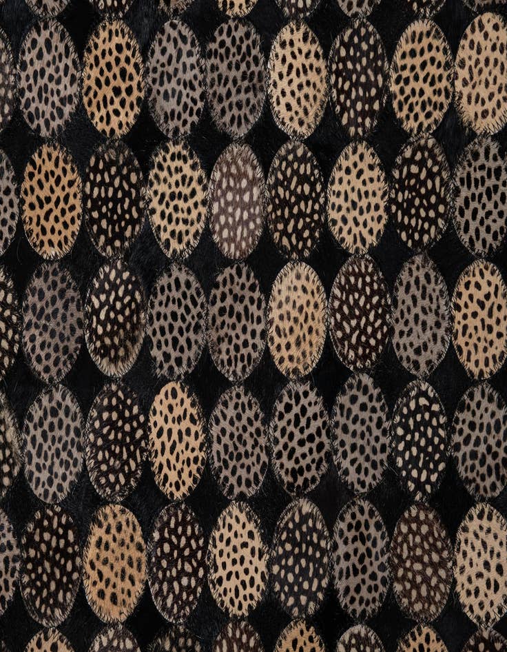 Detail image of  5' 1 x 8' Cowhide Leather Rug