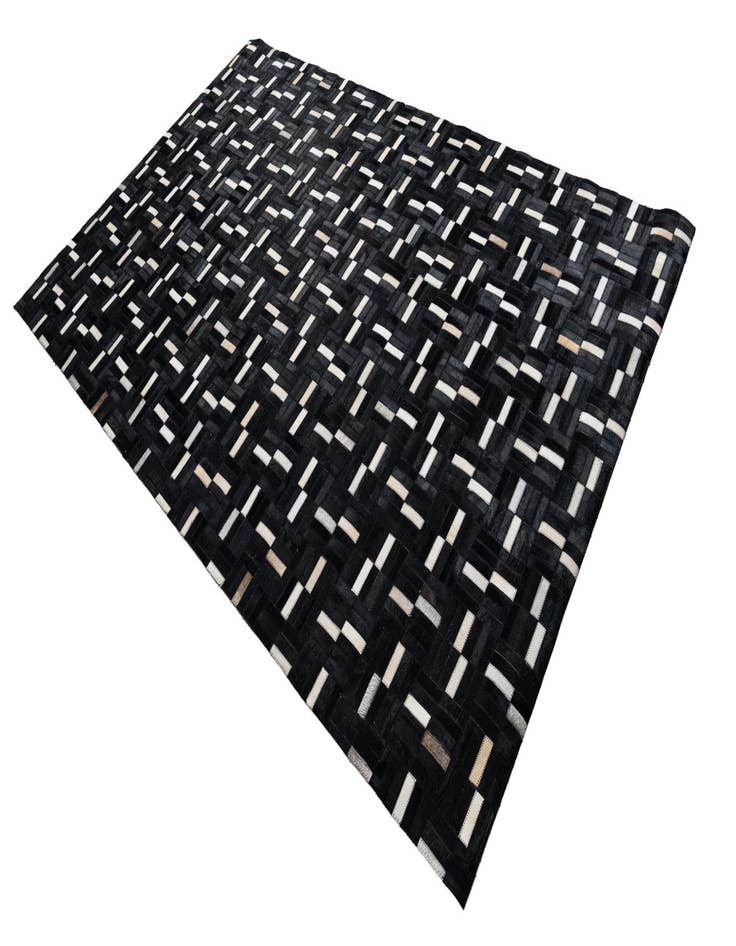 Detail image of  5' 3 x 8' 4 Cowhide Leather Rug