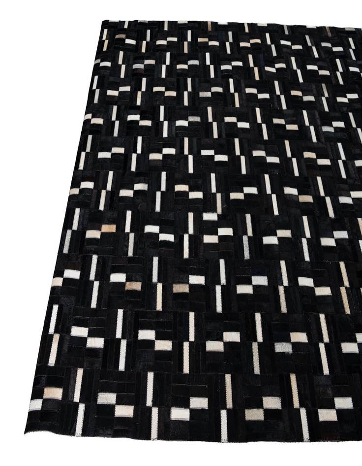 Detail image of  5' 3 x 8' 4 Cowhide Leather Rug