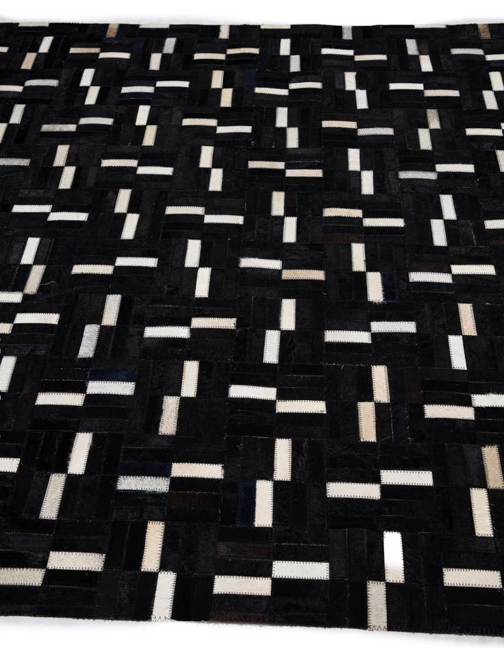 Detail image of  5' 3 x 8' 4 Cowhide Leather Rug