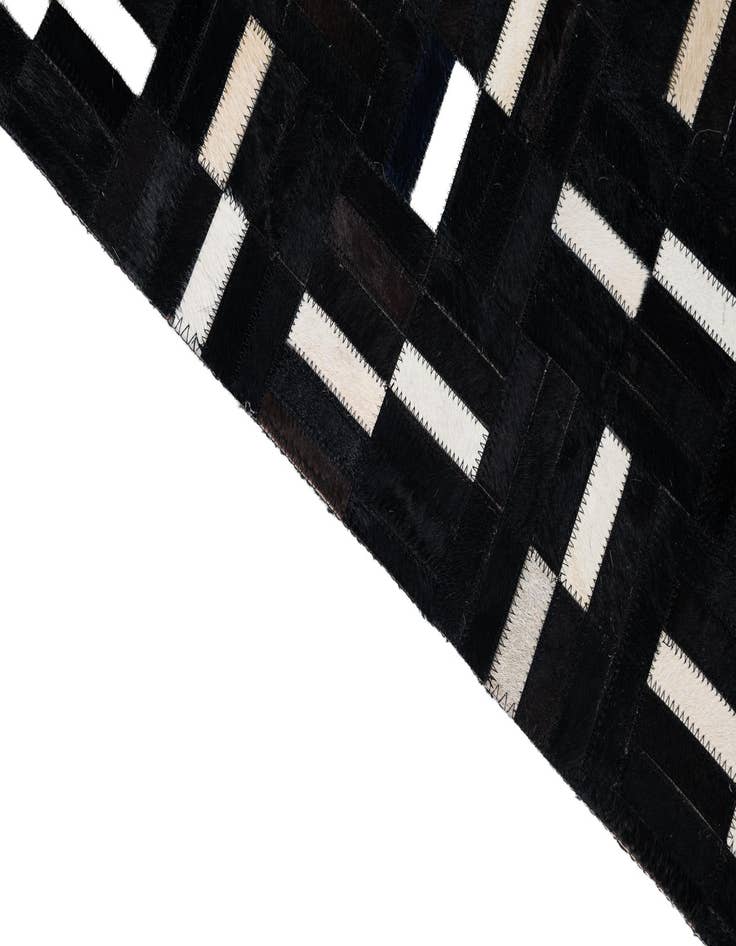 Detail image of  5' 3 x 8' 4 Cowhide Leather Rug