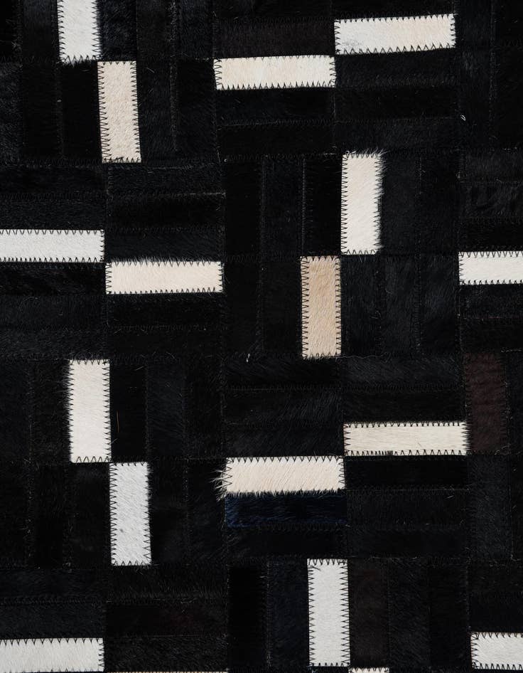 Detail image of  5' 3 x 8' 4 Cowhide Leather Rug