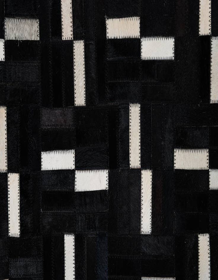 Detail image of  5' 3 x 8' 4 Cowhide Leather Rug