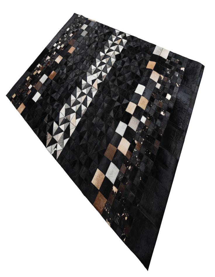Detail image of  5' 1 x 7' 10 Cowhide Leather Rug