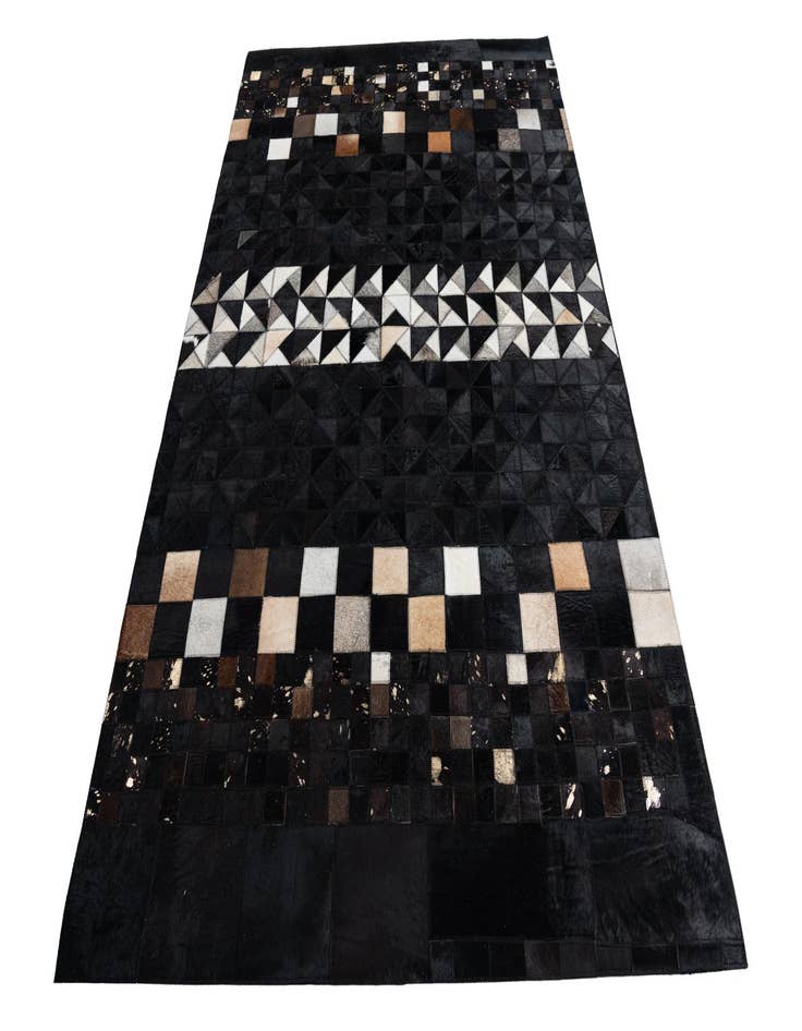 Detail image of  5' 1 x 7' 10 Cowhide Leather Rug