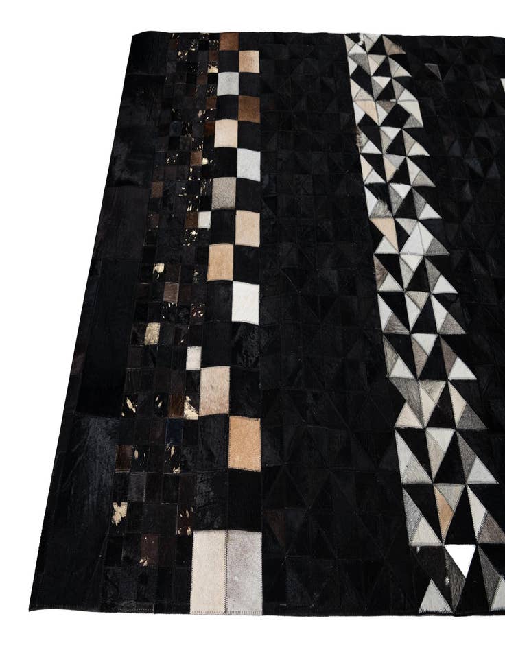 Detail image of  5' 1 x 7' 10 Cowhide Leather Rug