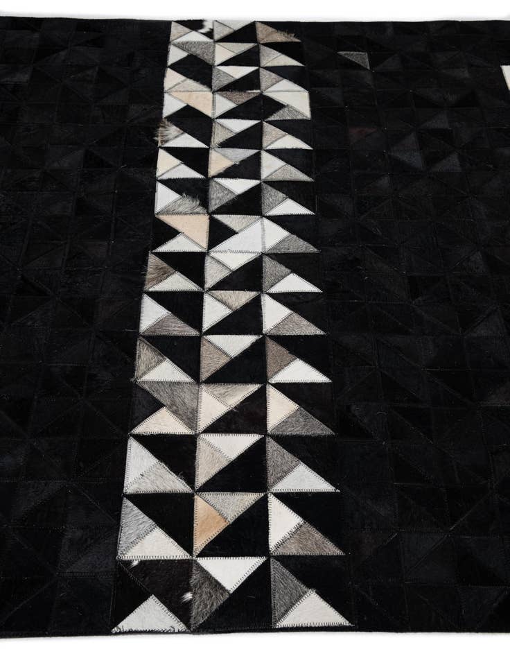 Detail image of  5' 1 x 7' 10 Cowhide Leather Rug